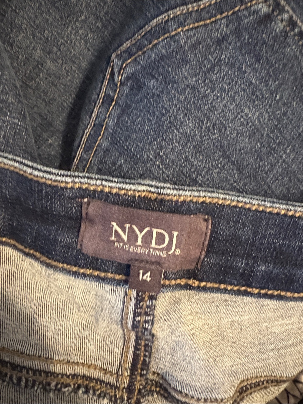 NYDJ Sheri Slim Straight High Rise Jeans 14 - Picture 7 of 7